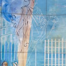 Raoul Dufy (1877-1953). "La fée électricité", détail : dieu de l'Olympe. Huile sur contreplaqué, 1937. Paris, musée d'Art moderne. © Eric Emo / Musée d'Art Moderne / Roger-Viollet © ADAGP