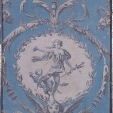 Fragment de tapisserie de la chambre bleue de George Sand, à Nohant. Paris, musée de la Vie Romantique. © Musée de la Vie Romantique / Roger-Viollet