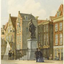 Johannes Rutten (1809-1884). La statue d'Ary Scheffer à Dordrecht. Aquarelle. 1863. Paris, musée de la Vie romantique. © Musée de la Vie Romantique / Roger-Viollet